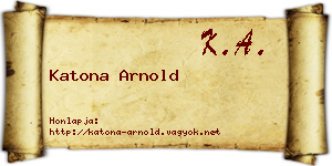 Katona Arnold névjegykártya